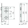 Zadlabávací zámok Abus 20 SB / ľavý / strieborný (Varianta ivi2)