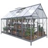 Skleník BestBerg SH-6 / 6,6 m² / 360 x 182 x 208 cm / strieborný