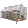 Skleník BestBerg SH-9 / 9 m² / 480 x 182 x 208 cm / strieborný