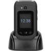 Fysic F25 mobilný telefón pre seniorov s nabíjacím stojanom / 256 MB / 2,8" (7,1 cm) TFT LCD displej / 1400 mAh / čierna/sivá