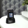 Fysic F25 mobilný telefón pre seniorov s nabíjacím stojanom / 256 MB / 2,8" (7,1 cm) TFT LCD displej / 1400 mAh / čierna/sivá