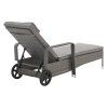 Ratanové lehátko BestBerg BBRF-1142G / sivé