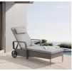 Ratanové lehátko BestBerg BBRF-1142G / sivé