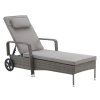 Ratanové lehátko BestBerg BBRF-1142G / sivé