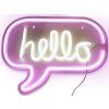 Nástěnné svítidlo s neonovým efektem Dmail Hello / LED / USB / růžová (Varianta ivi1)