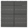 WPC dlaždice Rettenmeier / 4 ks / 30 x 30 x 2,2 cm / sivá