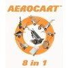 Worx Aerocart 8 v 1 / 75 l / celogumové kolesá / čierna / strieborná / oranžová