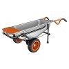 Worx Aerocart 8 v 1 / 75 l / celogumové kolesá / čierna / strieborná / oranžová