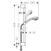 Hansgrohe Crometta 85 sprchový set (27766000) / 3 trysky / chróm