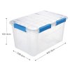 Vodotesný box s vekom EZY / 50 l / 57,8 x 38,2 x 31,8 / plast / transparentný/modrý