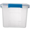 Vodotesný box s vekom EZY / 50 l / 57,8 x 38,2 x 31,8 / plast / transparentný/modrý