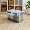 Vodotesný box s vekom EZY / 50 l / 57,8 x 38,2 x 31,8 / plast / transparentný/modrý