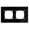Dvojitý krycí rámeček / sklo / lesklá černá (Varianta ivi1)