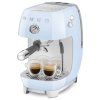 Pákový kávovar Smeg 50's style ECF03PBEU / 1650 W / 15 bar / 1,4 l / pastelově modrá