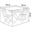 Ochranný kryt na balkónový nábytok Sunfun / 160 x 160 x 85 cm
