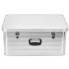 Úložný box Wisent / 45,5 x 32 x 69 cm / 80 l / hliník / stříbrná