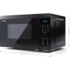 Mikrovlnná trouba Sharp YC-MS02U-B / 800 W / 20 l / Ø talíře 25,5 cm / černá