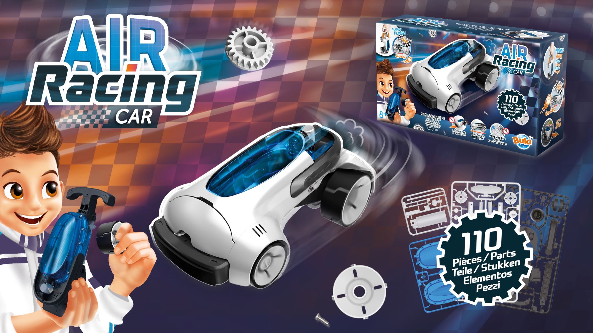 BUKI Vzduchem poháněné auto AirRacing Car