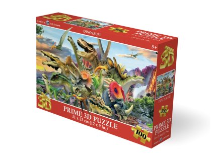 Puzzle 3D efekt - Dinosauři 100dílků