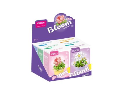 Stavebnice mini KOCO Květina v květináči 1ks - různé druhy