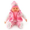 Miminko velké 50cm - holka - růžová vesta, vločky