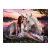 Puzzle 3D efekt - Dívka a jednorožec 100dílků