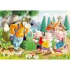 Puzzle 60 dílků - Tři prasátka s vlkem 6519