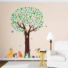 DecoWall Samolepky na zeď -  Velký strom se zvířátky