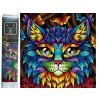 Diamantový obrázek 30x30cm - Mystická kočka 7112