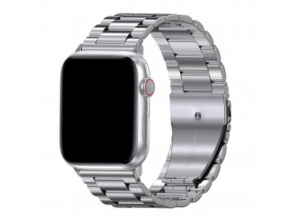 Kovový BR řemínek pro Apple Watch - Stříbrný