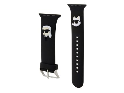 Karl Lagerfeld Karl and Choupette Head NFT Řemínek pro Apple Watch - Černý