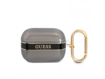 Guess TPU Printed Stripe Pouzdro Airpods poro seda