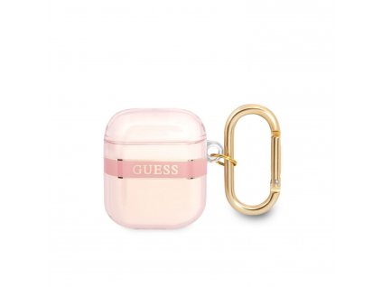 Guess TPU Printed Stripe Pouzdro Airpods 1 2 ruz