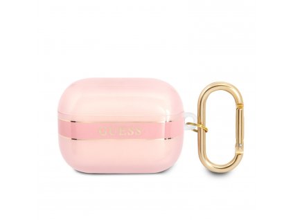 Guess TPU Printed Stripe Pouzdro Airpods poro ruz