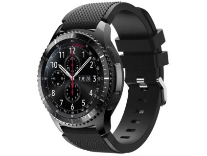 Silikonový rychloupínací řemínek 22mm - Černý