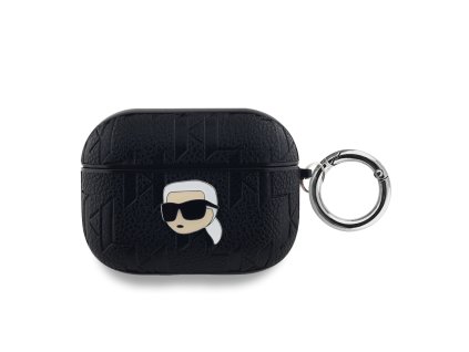 karl lagerfeld pu embossed karl head pouzdro pro airpods pro black ie12889228