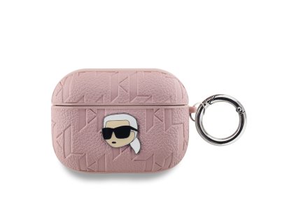 karl lagerfeld pu embossed karl head pouzdro pro airpods pro pink ie12889232