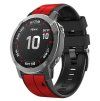 Double silicon QuickFit řemínek pro Garmin 26mm - Červeno/Černý