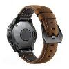 Kožený elegant QuickFit řemínek pro Garmin 22mm - Hnědý