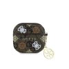 guess pu 4g peony charm pouzdro pro airpods 4 brown