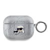 karl lagerfeld pu embossed karl and choupette heads pouzdro pro airpods pro silver ie12889215