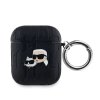 karl lagerfeld pu embossed karl and choupette heads pouzdro pro airpods 1 2 black ie12889199