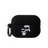 Karl Lagerfeld 3D Logo NFT Karl and Choupette Silikonové Pouzdro pro AirPods Pro 2 - Black