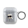 karl lagerfeld pu embossed karl head pouzdro pro airpods 1 2 silver ie12889235