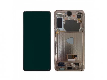 LCD + dotyk + rámeček pro Samsung Galaxy S21 5G SM-G991 Phantom šedá (Service pack)