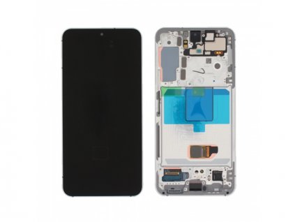 LCD + dotyk + rámeček pro Samsung Galaxy S22 S901B 2022 bílá (Service Pack)