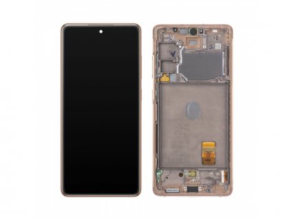 LCD + dotyk + rámeček pro Samsung Galaxy S20 FE 5G/4G 2020 G781/G780 oranžová Service Pack