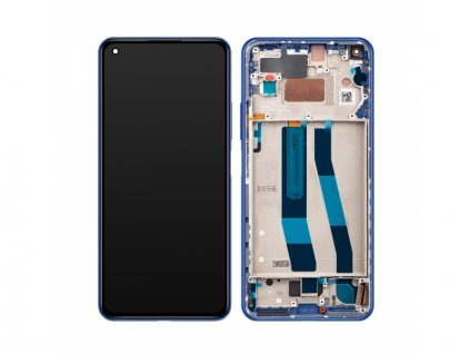 LCD + Dotyk + Rámeček pro Xiaomi 11 Lite 5G NE/Mi 11 Lite 4G/5G 2021 modrá (Service Pack)