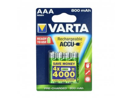 Baterie nabíjecí VARTA R3 800mAh (AAA) 4pcs