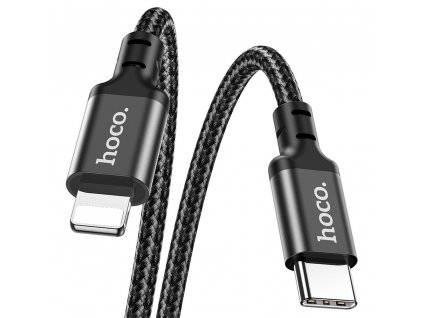Datový kabel HOCO X14 iPhone Lightning / USB Typ C, podpora PD až 20W barva černá - 3 metry